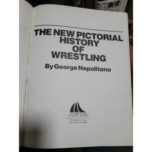 Gallery Books Wrestling History Book Unisex Vintage 1990 First Edition Hardcover